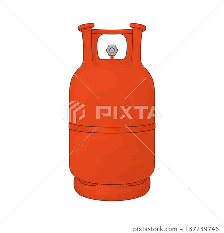 Illustration of gas cylinder 137239746