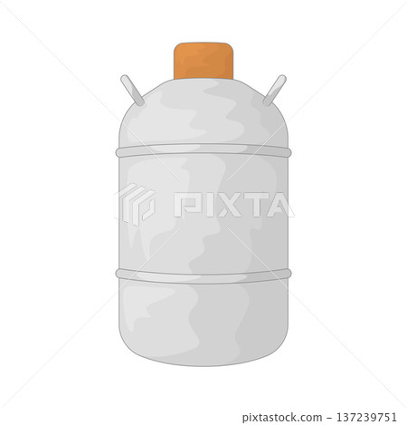 Illustration of Liquid Nitrogen Container 137239751