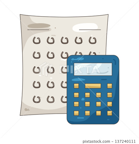 Illustration of Exam with calculator Illustration of Exam with calculator 137240111
