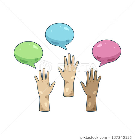 Illustration of Raise hand Illustration of Raise hand 137240135