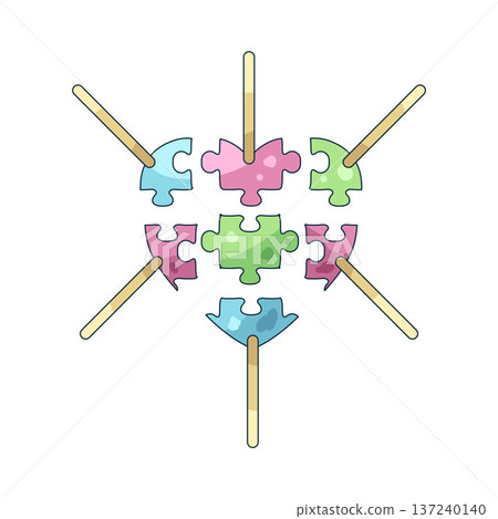 Illustration of Heart puzzle 137240140