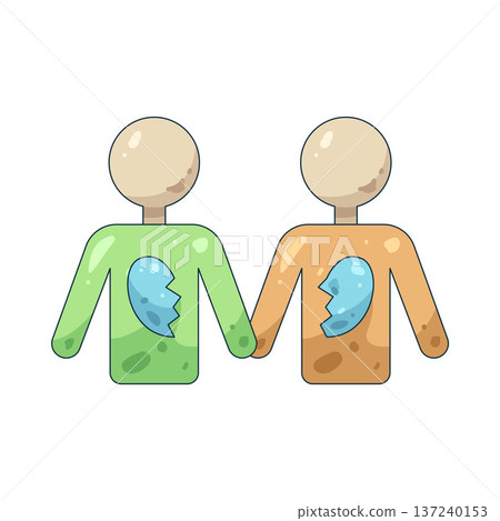 Illustration of Friend holding hands Illustration of Friend holding hands 137240153