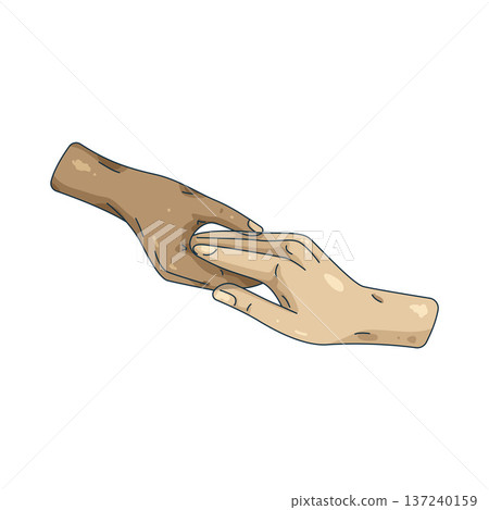Illustration of Helping hand 137240159