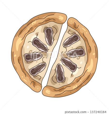 Illustration of anchovy pizza 137240164