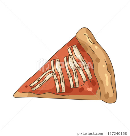 Illustration of bacon pizza 137240168