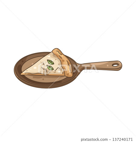 Illustration of pizza slice 137240171