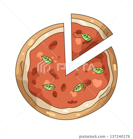 Illustration of pizza Illustration of pizza 137240178