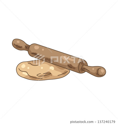 Illustration of pizza dough 137240179