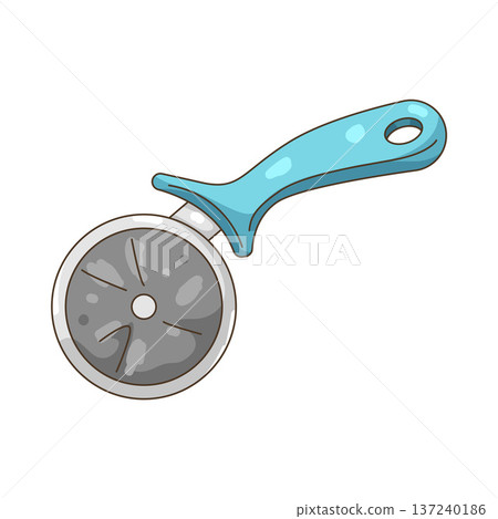 Illustration of pizza cutter 137240186