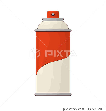 Illustration of Spray Paint Can 137240209