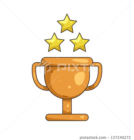 Illustration of gold trophy Illustration of gold trophy 137240272