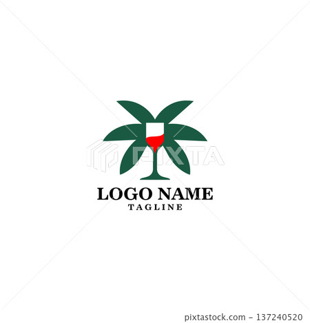 winery palm logo design vector winery palm logo design vector 137240520