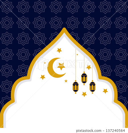 Islamic Ramadan dark blue background vector elements template Islamic Ramadan dark blue background vector elements template 137240564