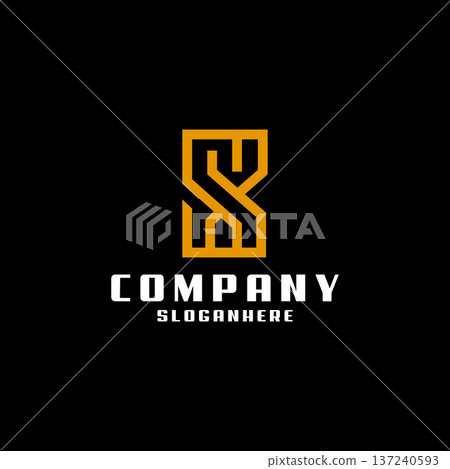 modern abstract initial SX logo design vector modern abstract initial SX logo design vector 137240593