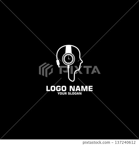 listening time logo design vector listening time logo design vector 137240612