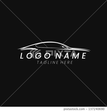 classic car line vector logo design classic car line vector logo design 137240690