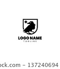 crow shield vector logo design 137240694