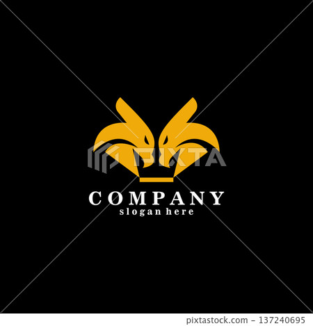 crown eagle logo design vector 137240695