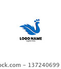 feather peacock logo design vector 137240699