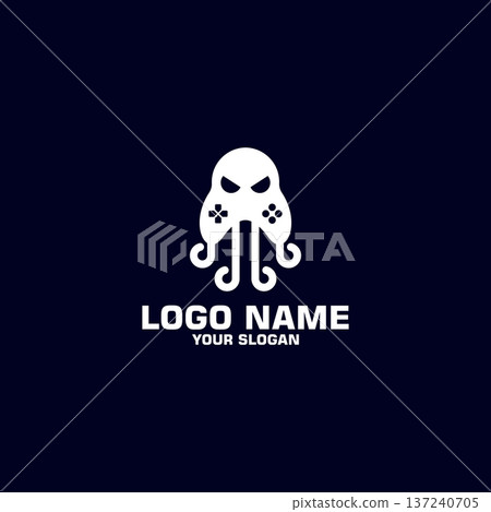 octopus game logo design vector 137240705