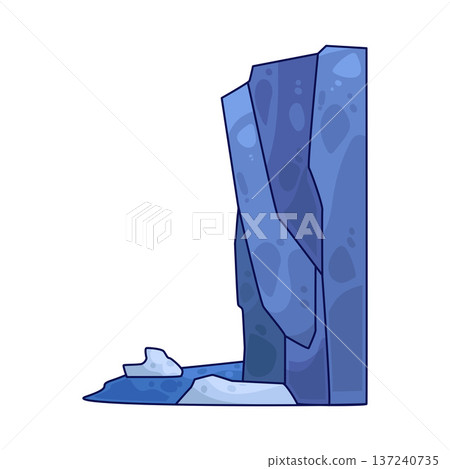 Illustration of Frozen Cliff Illustration of Frozen Cliff 137240735