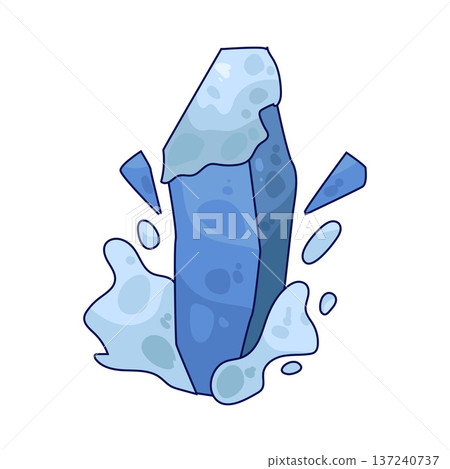 Illustration of Ice Crystal Illustration of Ice Crystal 137240737