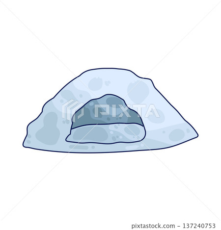 Illustration of Snowy Cave Illustration of Snowy Cave 137240753