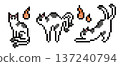 Nekomata (spotted cat) pixel art 137240794