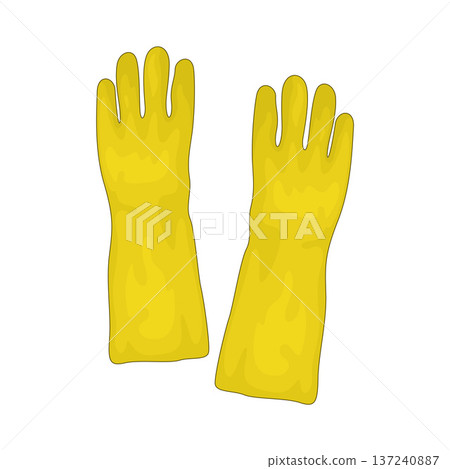 Illustration of Cleaning Gloves Illustration of Cleaning Gloves 137240887