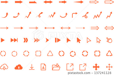 Arrow, rising, growth, download icon illustration 137241128