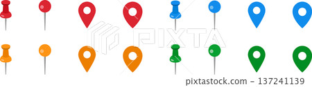 Map pin icon illustration for use on maps Map pin icon illustration for use on maps 137241139