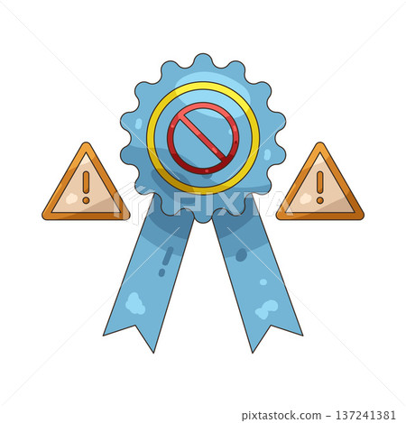 Illustration of Blocked badge Illustration of Blocked badge 137241381