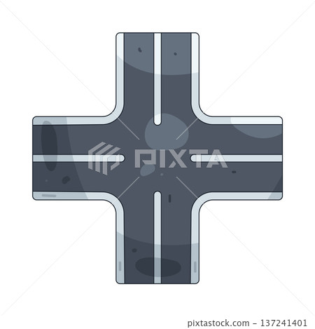 Illustration of road intersection Illustration of road intersection 137241401