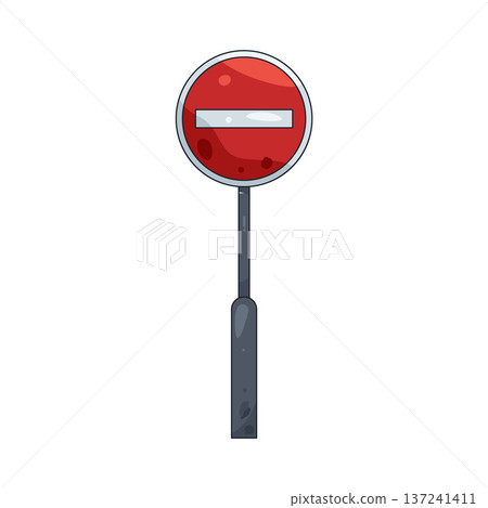 Illustration of stop sign 137241411