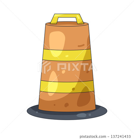 Illustration of traffic cone 137241433