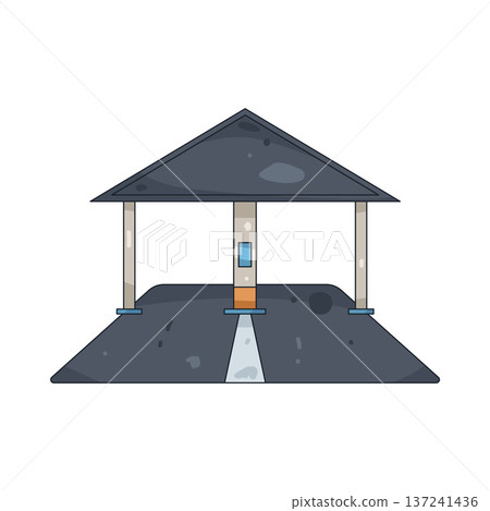 Illustration of toll booth Illustration of toll booth 137241436