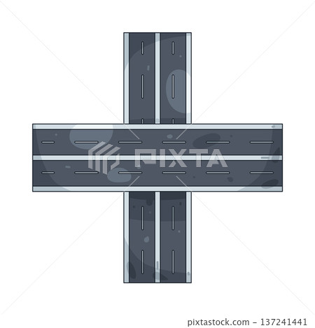 Illustration of road intersection  137241441