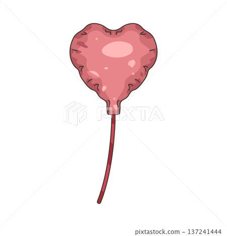 Illustration of heart-shaped balloon 137241444
