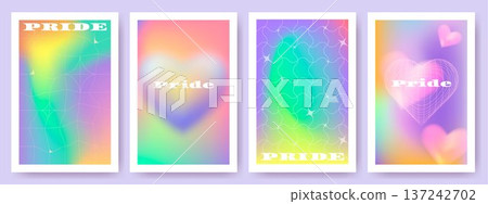 Card with iridescent gradient background 137242702