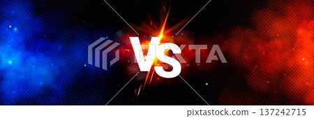 Dynamic vs background with blue red smoke effect Dynamic vs background with blue red smoke effect 137242715