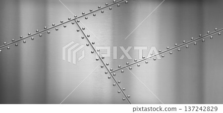 Steel metal border background with rivets, texture Steel metal border background with rivets, texture 137242829