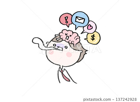 People who are overwhelmed by information and stress, causing their brains to short circuit and become dazed (brain fatigue, smartphone dementia) 137242928