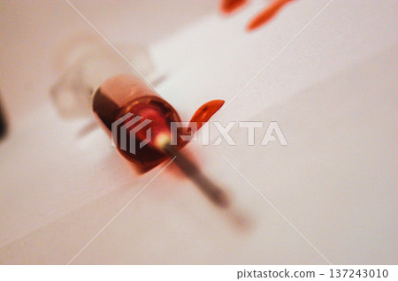 blood in syringe vaccine medicine 137243010