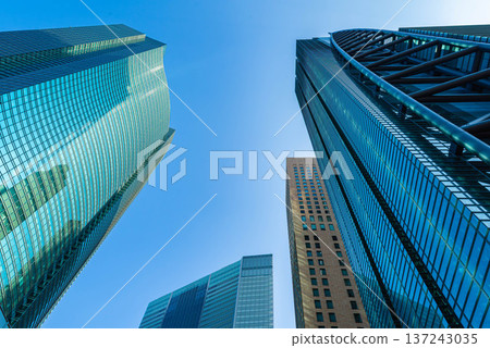 Skyscrapers around Shiodome, Minato Ward, Tokyo Skyscrapers around Shiodome, Minato Ward, Tokyo 137243035