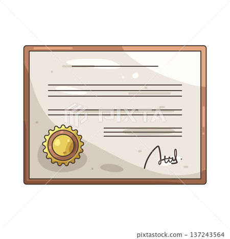 Illustration of certificate Illustration of certificate 137243564