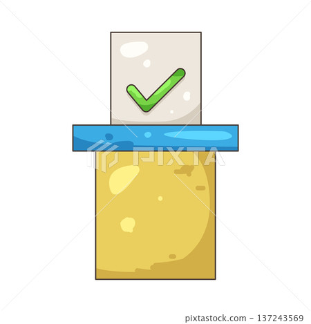 Illustration of voting box Illustration of voting box 137243569