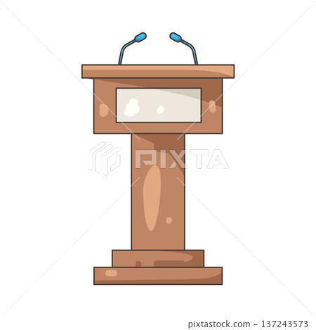 Illustration of podium Illustration of podium 137243573