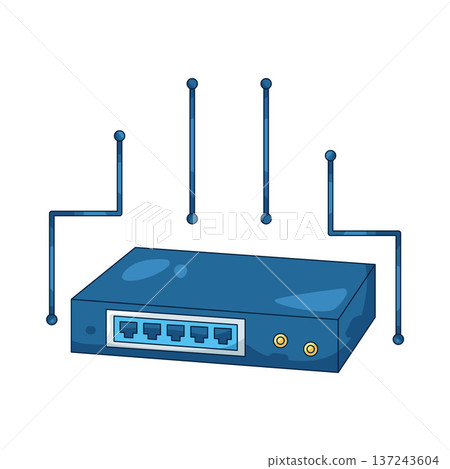 Illustration of Ethernet switch Illustration of Ethernet switch 137243604