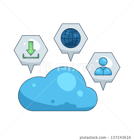 Illustration of cloud Illustration of cloud 137243616