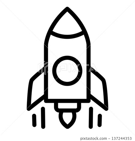 rocket icon outline vector illustration rocket icon outline vector illustration 137244353